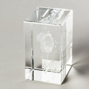 Clear optical glass award with 3D engraving inside the glass-3D file design_2