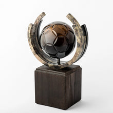 Load image into Gallery viewer, Football eco friendly custom crystal forged metal trophy_Awards and medal studio 1