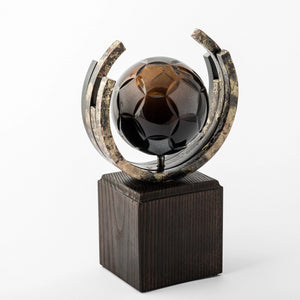 Football eco friendly custom crystal forged metal trophy_Awards and medal studio 2
