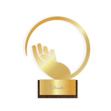 Load image into Gallery viewer, Custom design gratitude award_brass wood acrylic trophy_Awards and Medal studio