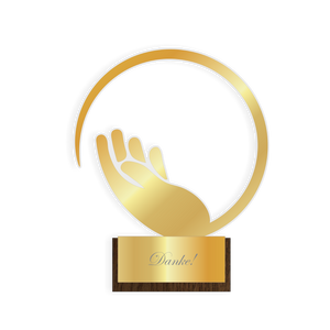 Custom design gratitude award_brass wood acrylic trophy_Awards and Medal studio
