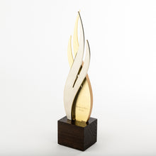 Load image into Gallery viewer, Iconic custom metal acrylic wood award_flame shape_laser engraving_Awards and Medal Studio 1
