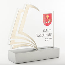 Load image into Gallery viewer, Laconic design custom award_acrylic metal trophy with UV digital print_custom design_Awards and Medal Studio_2