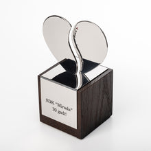 Load image into Gallery viewer, Custom Silver award, polished metal award. Custom design.