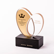 Load image into Gallery viewer, Stanning custom acrylic block brass wood gold award_Awards and medal studio 1