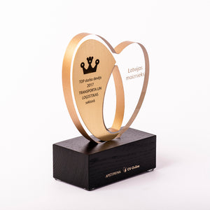 Stanning custom acrylic block brass wood gold award_Awards and medal studio 2
