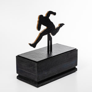 Custom design athletics sports trophy. Wood
