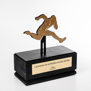 Custom design sports trophy, wood metal trophy