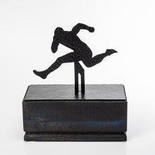 Load image into Gallery viewer, Custom design athletics sports trophy. Wood, metal trophy.