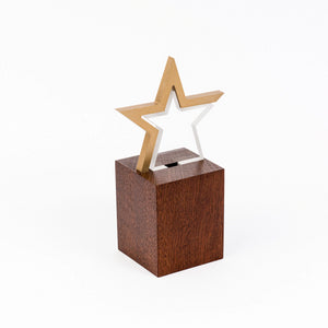 Custom gold acrylic wood award RO4 awards and medal studio