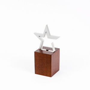 Custom silver acrylic wood award RO4 awards and medal studio 1