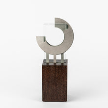 Load image into Gallery viewer, impressive custom metal glass wood award silver RO7 awards and medal studio