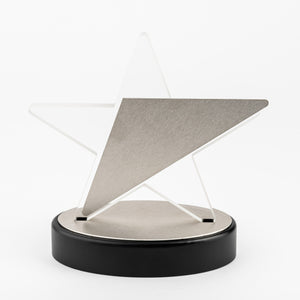 Custom acrylic metal award silver RO12 awards and medal studio